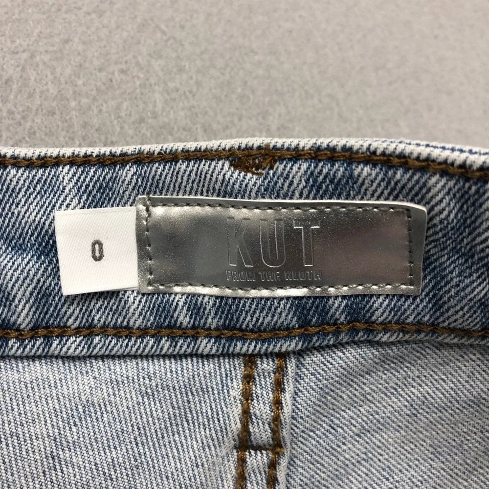 Kut From The Kloth Jane Long Short High‎ Rise Womens 0 Denim Cut Off Distressed